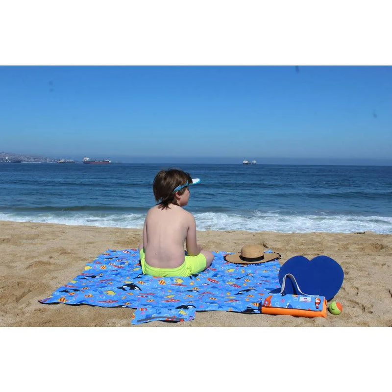 Manta Picnic y Playa Impermeable Infantil Peces, Amamantas