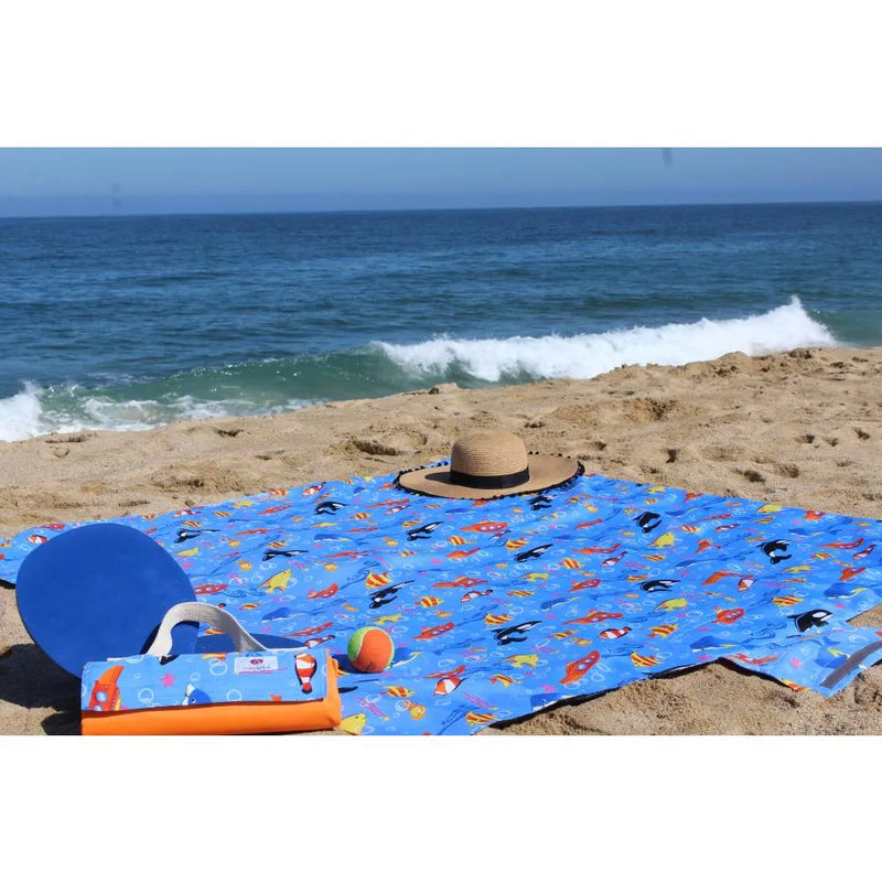 Manta Picnic y Playa Impermeable Infantil Peces, Amamantas