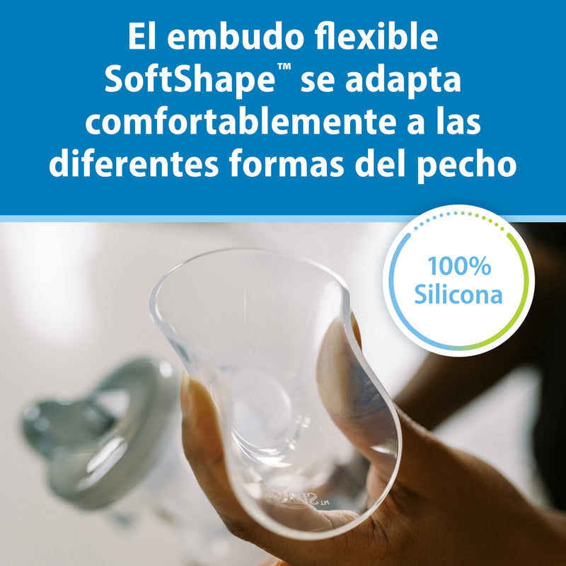 Extractor de Leche Manual con copa de silicona SoftShape™, Dr.Brown&