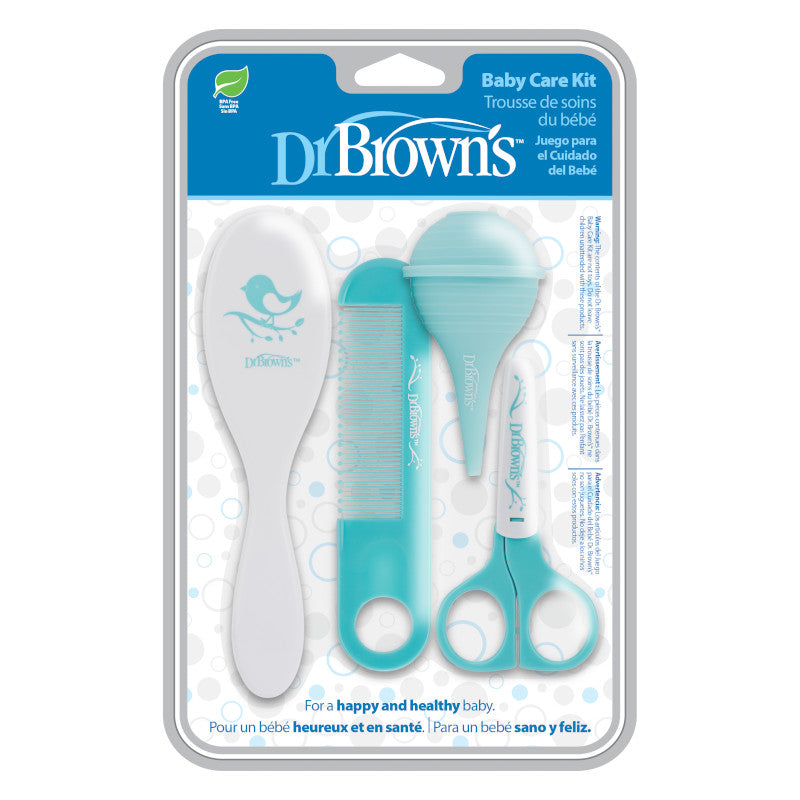 Baby Care Kit (Cepillo, Peineta, Aspirador Nasal y tijeras para uñas), Dr.Brown&