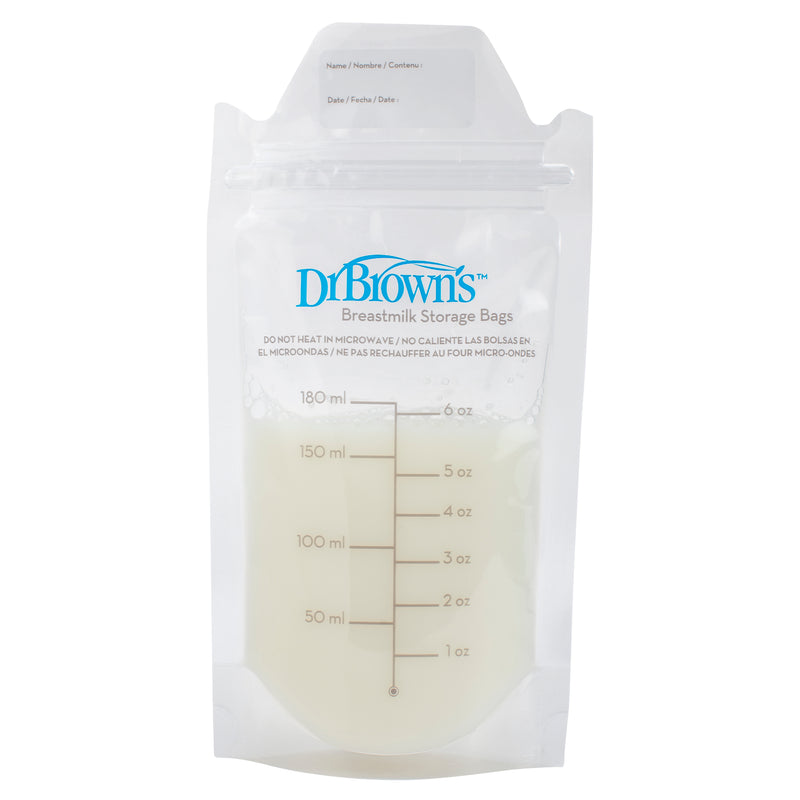 Bolsas Almacenamiento para Leche Materna 180ml - 25UN, Dr.Brown&