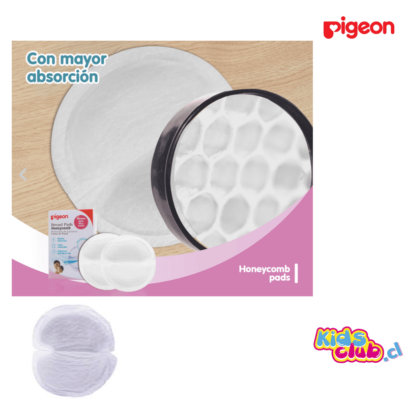 Absorbente de Leche PIGEON Honeycomb – 60 pcs. - KIDSCLUB Tienda ONLINE