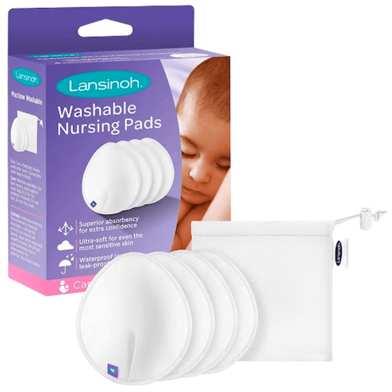 Absorbente de leche lavable 4 pcs Lansinoh - KIDSCLUB Tienda ONLINE