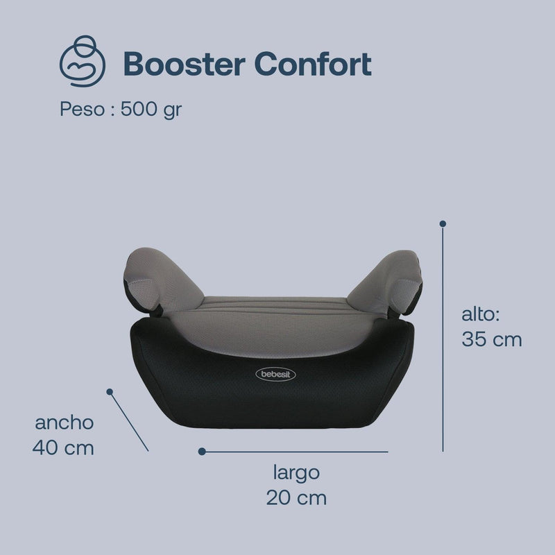 Alzador Booster Confort Gris, Bebesit - KIDSCLUB Tienda ONLINE