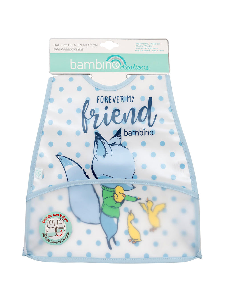 Babero De Alimentacion Bambino Zorro Blanco - KIDSCLUB Tienda ONLINE