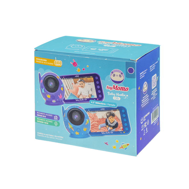 Baby Monitor Lite Morado - Pantalla 4,3, SoyMomo - KIDSCLUB Tienda ONLINE