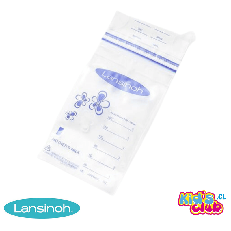 BOLSA ALMACENAMIENTO LANSINOH LECHE MATERNA 25 UNDS 150 ml. - KIDSCLUB Tienda ONLINE