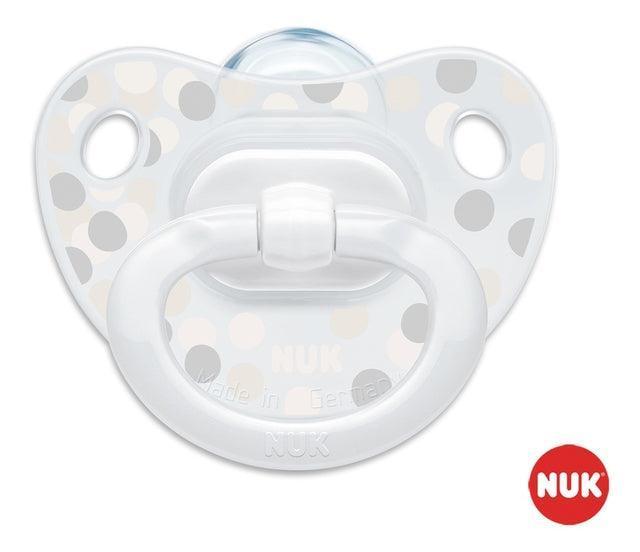 Chupete NUK HAPPY DAYS silicona ROSADO Y BLANCO Etapa 2 (6-18 meses).2 unidades - KIDSCLUB Tienda ONLINE