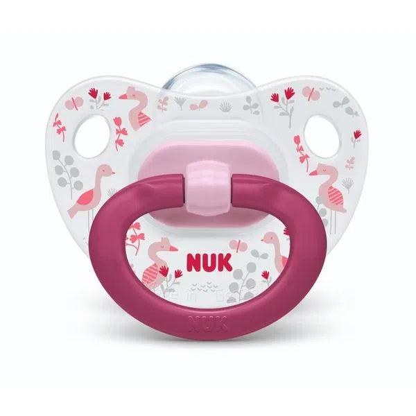 Chupete NUK HAPPY DAYS silicona ROSADO Y BLANCO Etapa 2 (6-18 meses).2 unidades - KIDSCLUB Tienda ONLINE