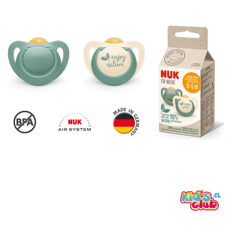 CHUPETE NUK LATEX NATURAL pack 2 Unidades. Etapa 3 (18 - 36 meses) - KIDSCLUB Tienda ONLINE