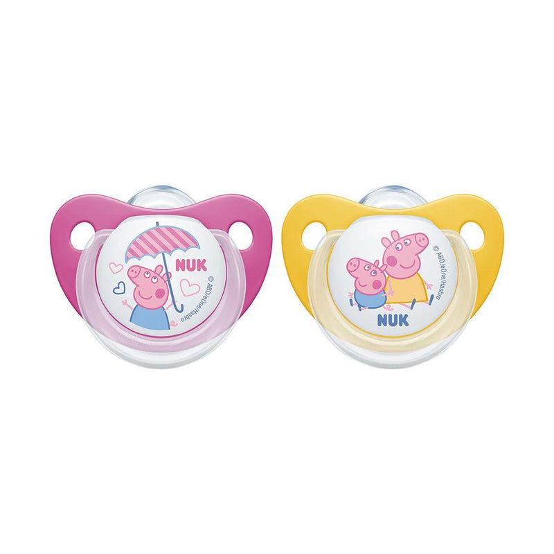 Chupetes NUK Peppa Pig 0 - 6 Meses (pack 2 unidades) - KIDSCLUB Tienda ONLINE