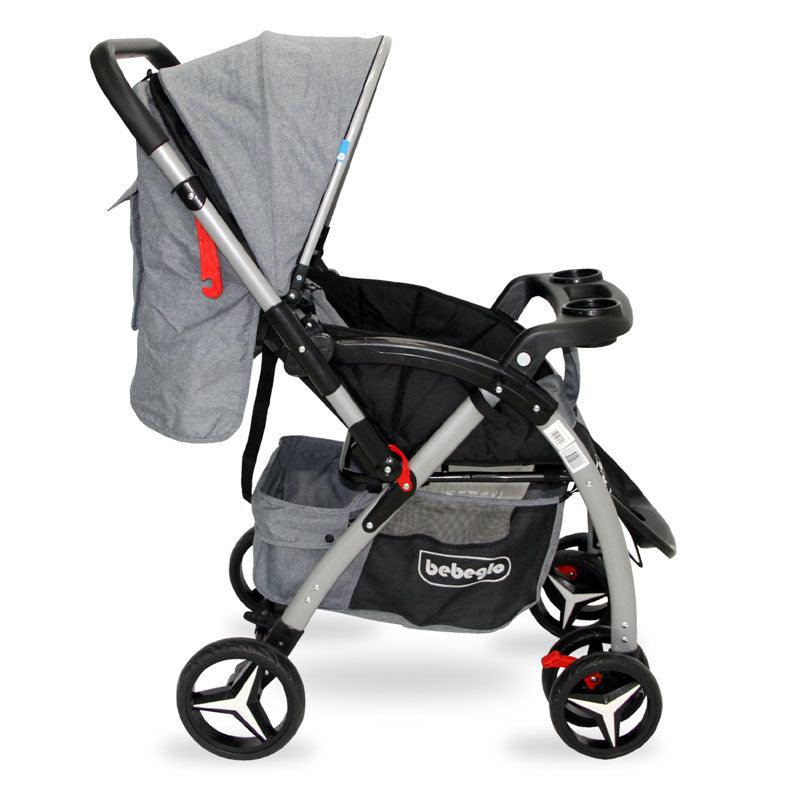 Coche de Paseo Bebeglo Atlas RS-13806-1 Gris - KIDSCLUB Tienda ONLINE