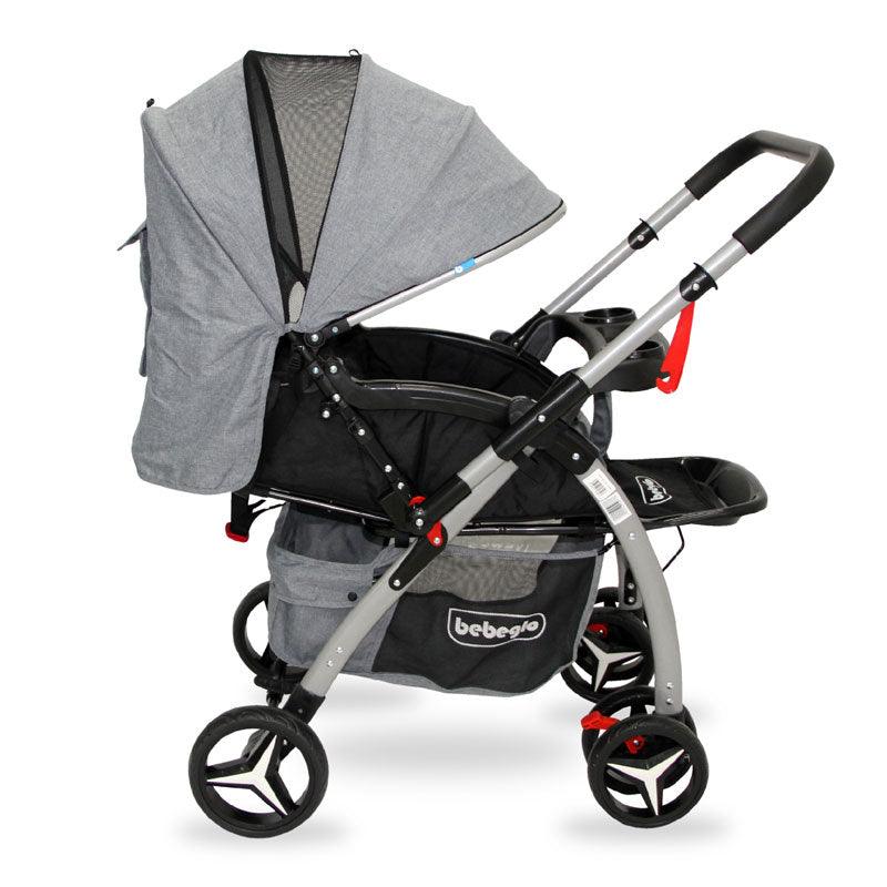 Coche de Paseo Bebeglo Atlas RS-13806-1 Gris - KIDSCLUB Tienda ONLINE