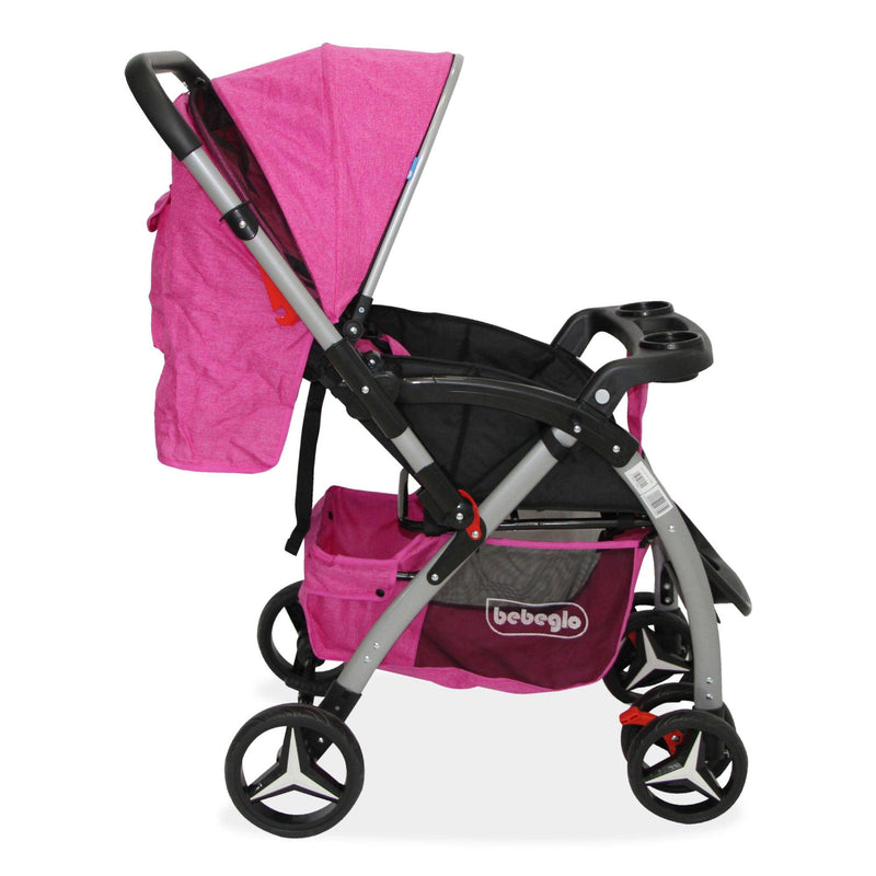 Coche de Paseo Bebeglo Atlas RS-13806-2 Fucsia - KIDSCLUB Tienda ONLINE