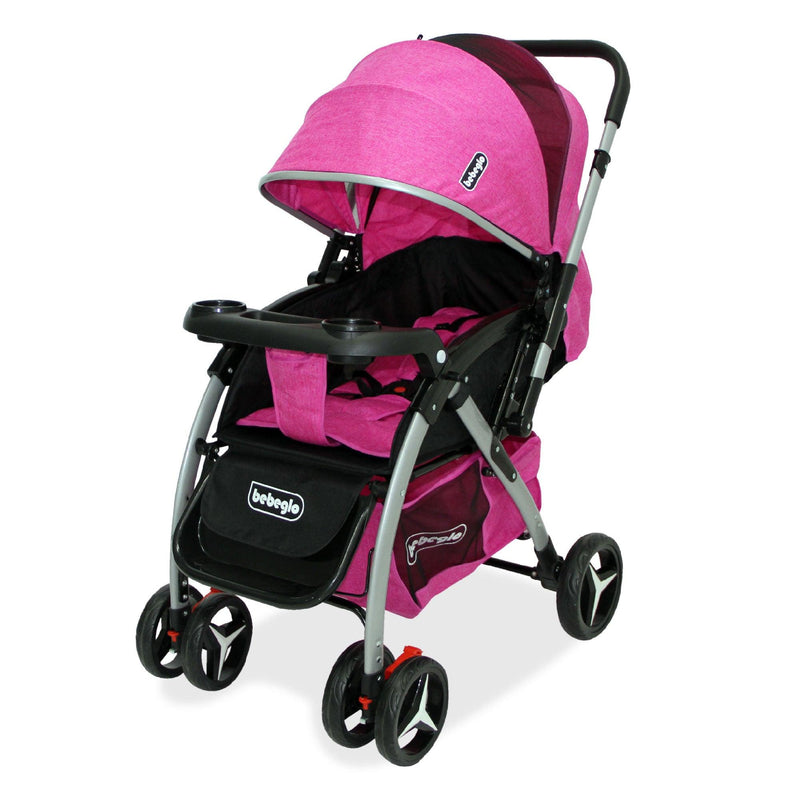 Coche de Paseo Bebeglo Atlas RS-13806-2 Fucsia - KIDSCLUB Tienda ONLINE