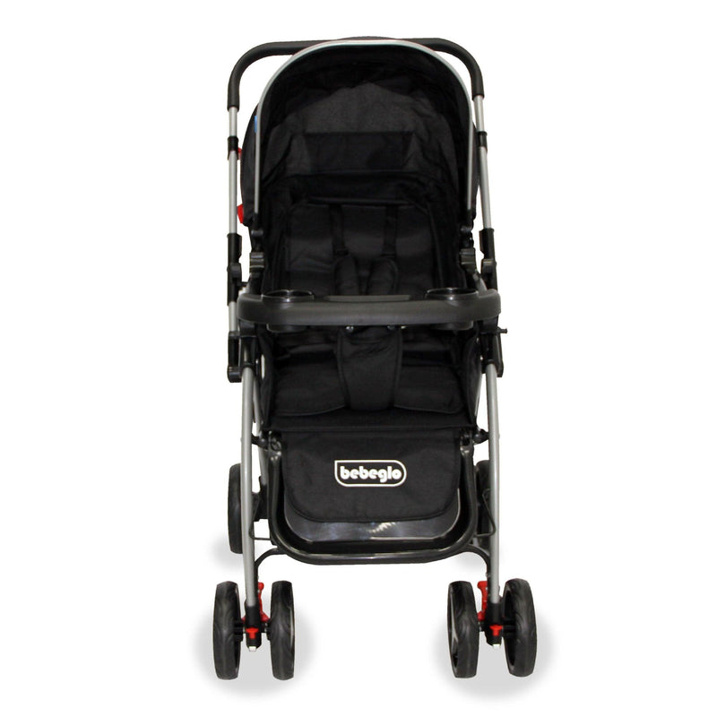 Coche de Paseo Bebeglo Atlas RS-13806-3 Negro - KIDSCLUB Tienda ONLINE