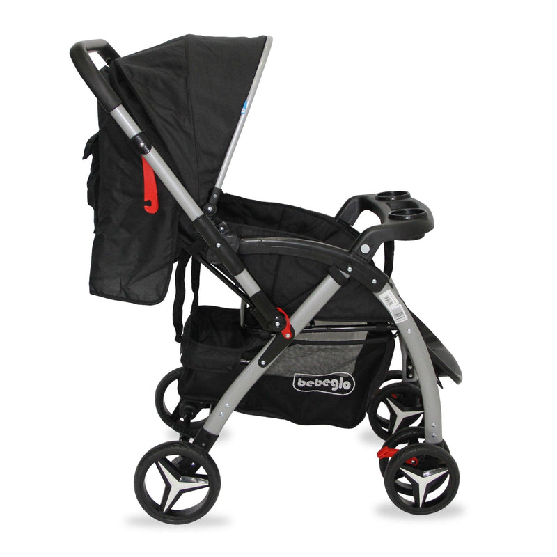 Coche de Paseo Bebeglo Atlas RS-13806-3 Negro - KIDSCLUB Tienda ONLINE