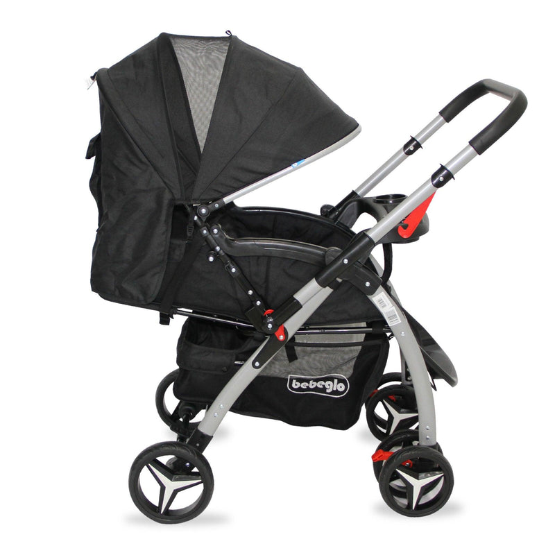 Coche de Paseo Bebeglo Atlas RS-13806-3 Negro - KIDSCLUB Tienda ONLINE