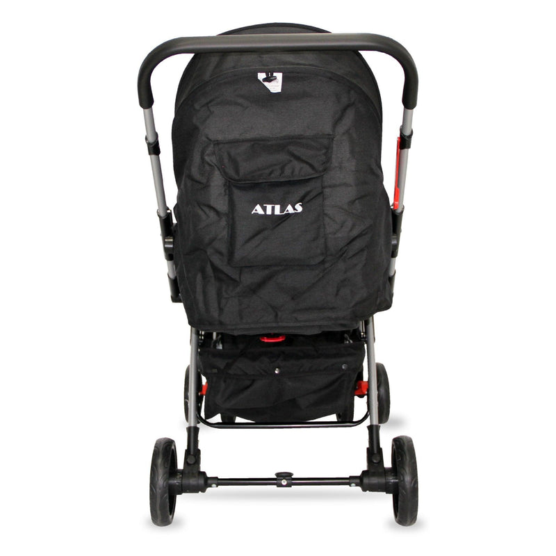 Coche de Paseo Bebeglo Atlas RS-13806-3 Negro - KIDSCLUB Tienda ONLINE