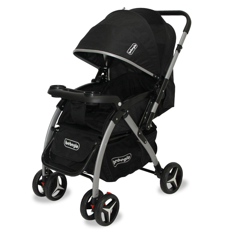 Coche de Paseo Bebeglo Atlas RS-13806-3 Negro - KIDSCLUB Tienda ONLINE