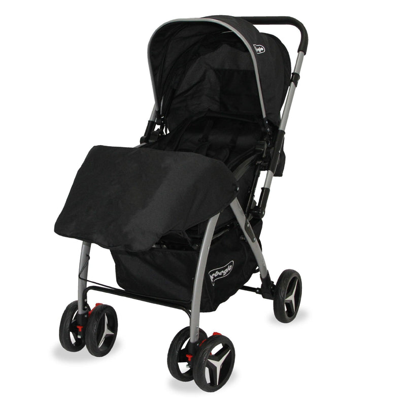 Coche de Paseo Bebeglo Atlas RS-13806-3 Negro - KIDSCLUB Tienda ONLINE