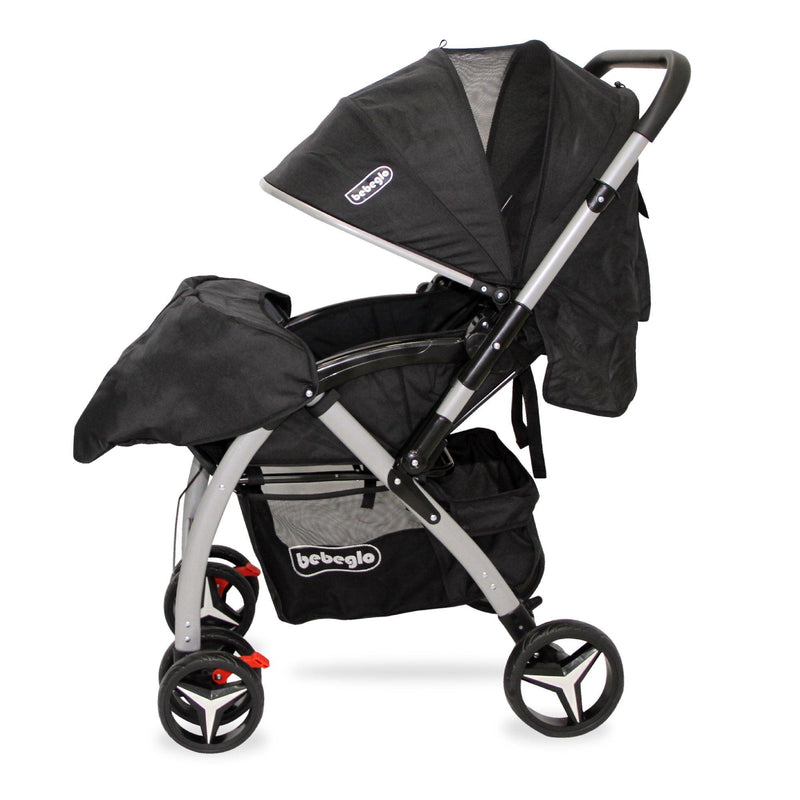 Coche de Paseo Bebeglo Atlas RS-13806-3 Negro - KIDSCLUB Tienda ONLINE