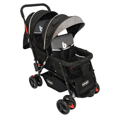 Coche Doble Duo Pix Negro RS-13300-3, Bebeglo - KIDSCLUB Tienda ONLINE