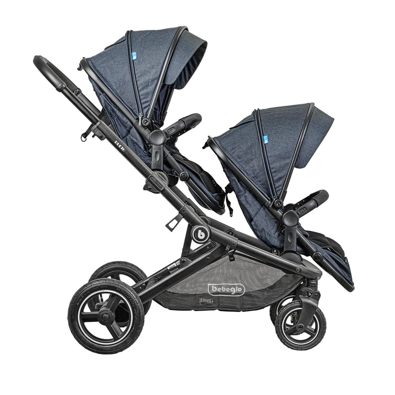 Coche Paseo Doble Dueto Bebeglo RS-13310-1 Gris - KIDSCLUB Tienda ONLINE