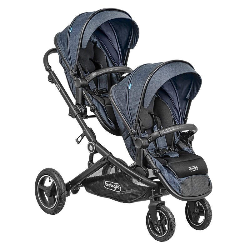 Coche Paseo Doble Dueto Bebeglo RS-13310-1 Gris - KIDSCLUB Tienda ONLINE