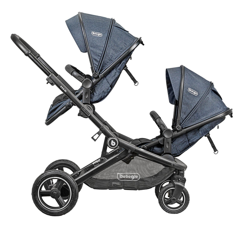 Coche Paseo Doble Dueto Bebeglo RS-13310-1 Gris - KIDSCLUB Tienda ONLINE