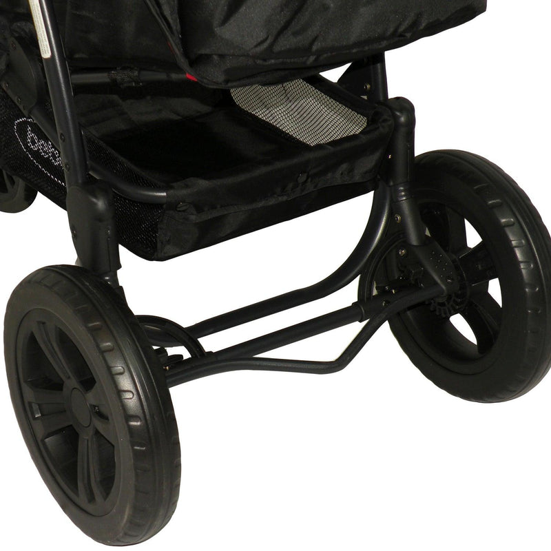 Coche Travel System Fox Negro con Rojo - KIDSCLUB Tienda ONLINE