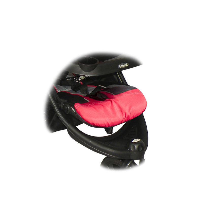 Coche Travel System Fox Negro con Rojo - KIDSCLUB Tienda ONLINE