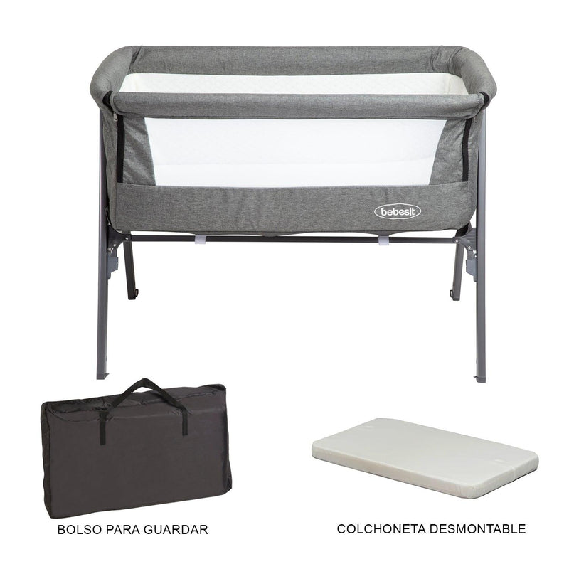 Cuna Colecho Easy Gris, Bebesit - KIDSCLUB Tienda ONLINE