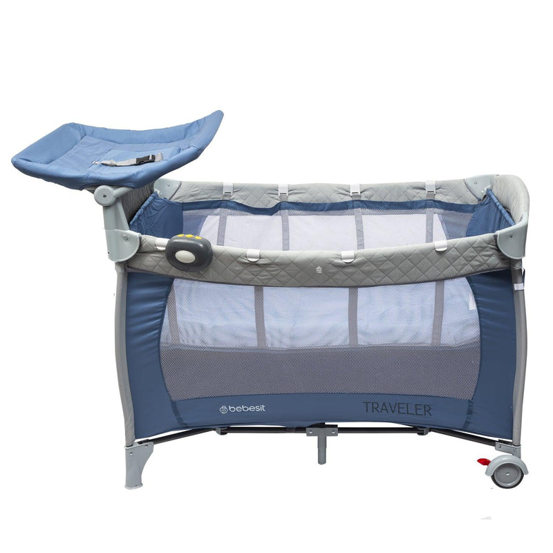 Cuna Pack and Play Traveler Azul, Bebesit - KIDSCLUB Tienda ONLINE