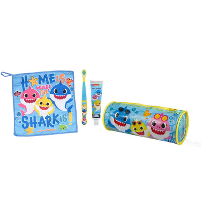 Estuche Baby Shark Pasta de dientes 50g + Cepillo + Toalla, Gelatti - KIDSCLUB Tienda ONLINE