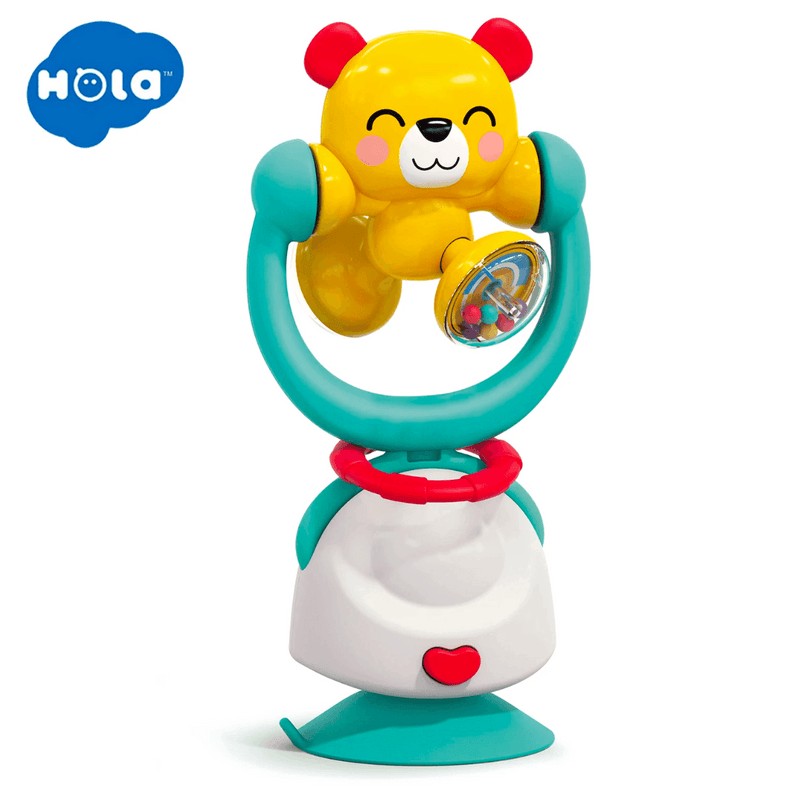 Juguete con succión y cascabel Oso Kung Fu. Hola Toys - KIDSCLUB Tienda ONLINE