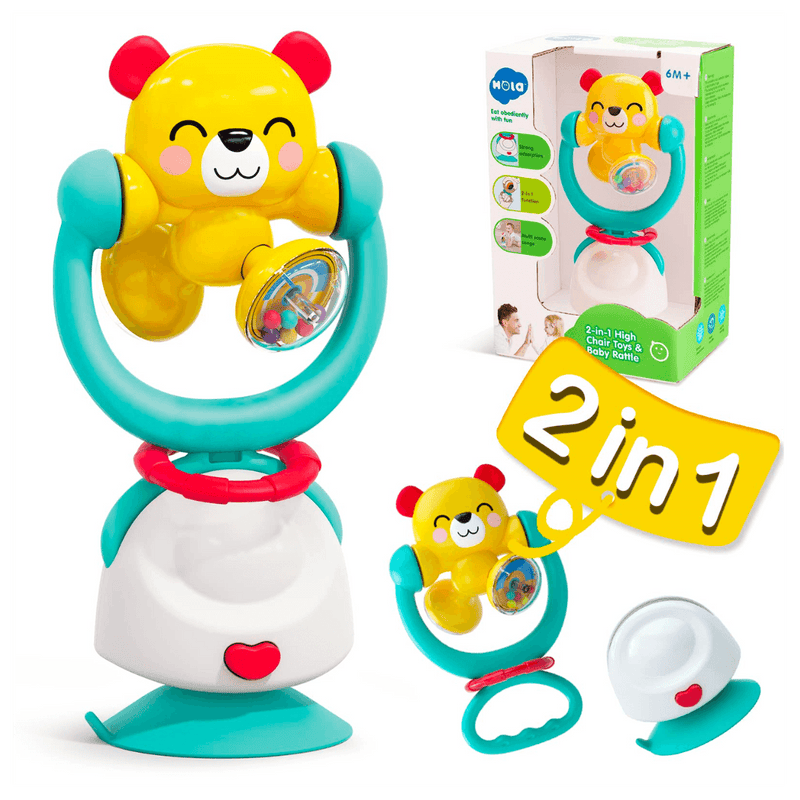 Juguete con succión y cascabel Oso Kung Fu. Hola Toys - KIDSCLUB Tienda ONLINE