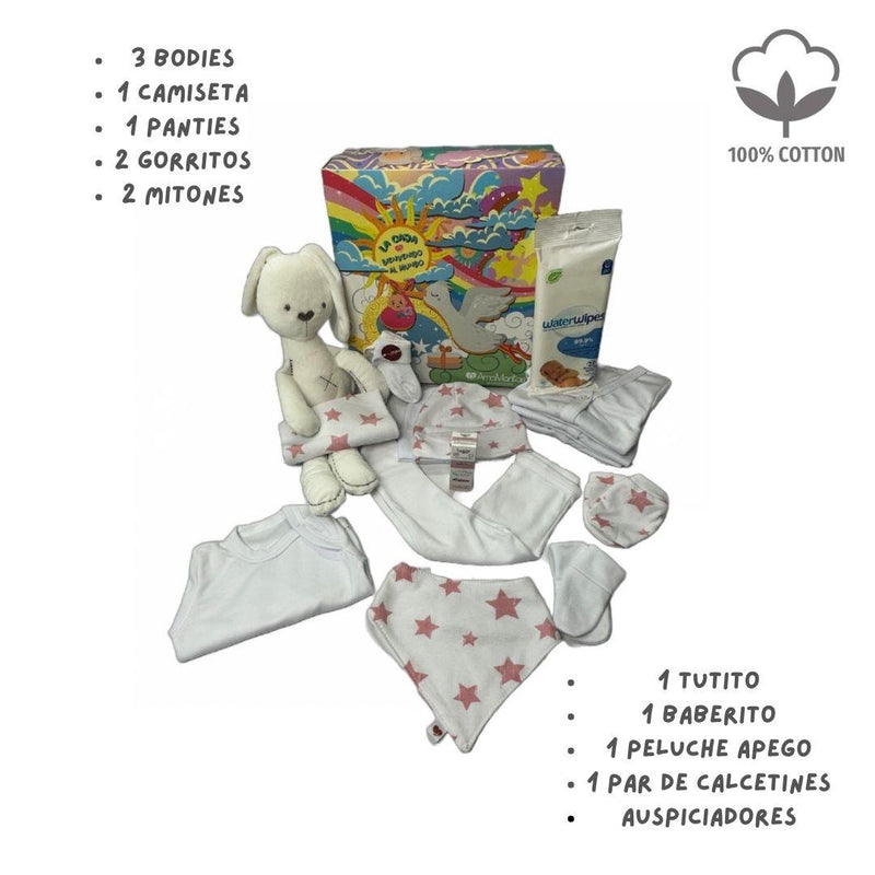 La Caja Bienvenido al Mundo Esperando tu Llegada Palo Rosa, Amamantas - KIDSCLUB Tienda ONLINE