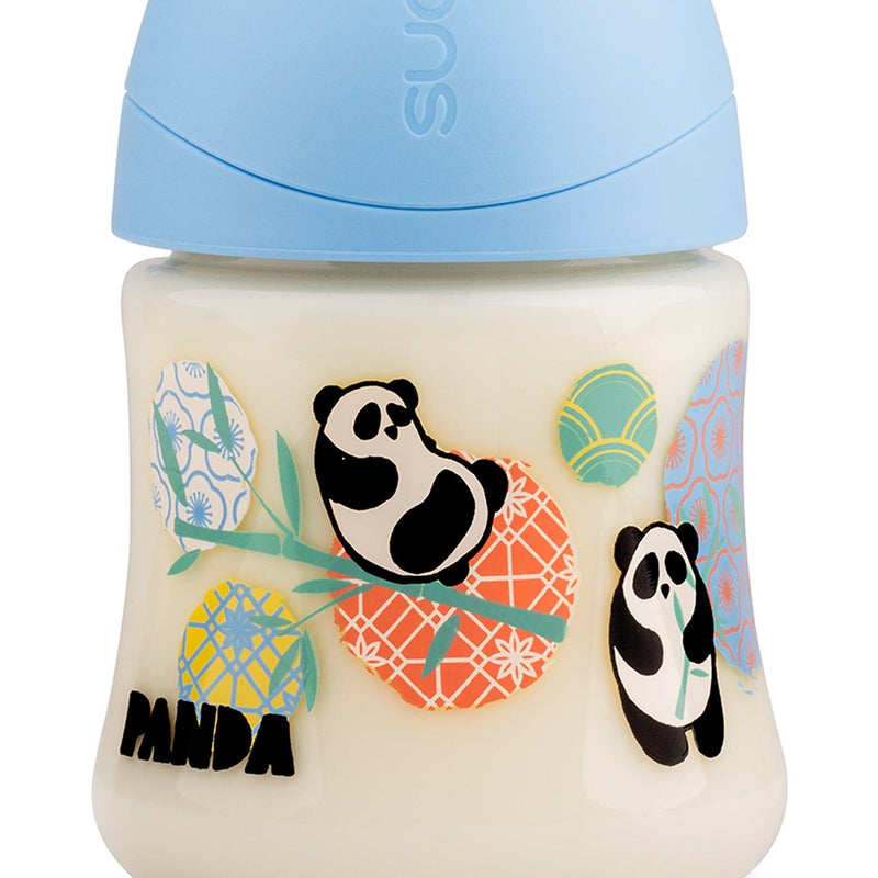 Mamadera anatomica latex 150 ml 0-6M Panda Azul, Suavinex - KIDSCLUB Tienda ONLINE