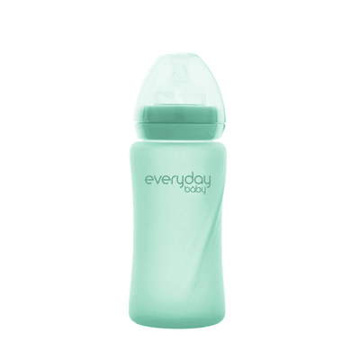 Mamadera De Vidrio Healthy Verde 240 ml, Everyday Baby - KIDSCLUB Tienda ONLINE