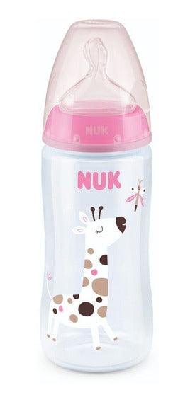 MAMADERA FIRST CHOICE 300 ML CON SENSOR DE TEMPERATURA (Rosado y Azul) - KIDSCLUB Tienda ONLINE