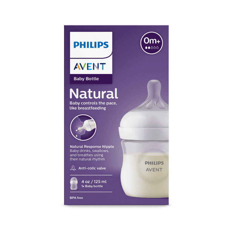 Mamadera Natural Response 125ml Traslucida, Avent - KIDSCLUB Tienda ONLINE