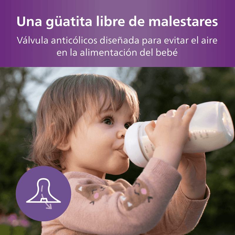 Mamadera, Natural Response 330 ml 3 m 1 unidad, Avent - KIDSCLUB Tienda ONLINE