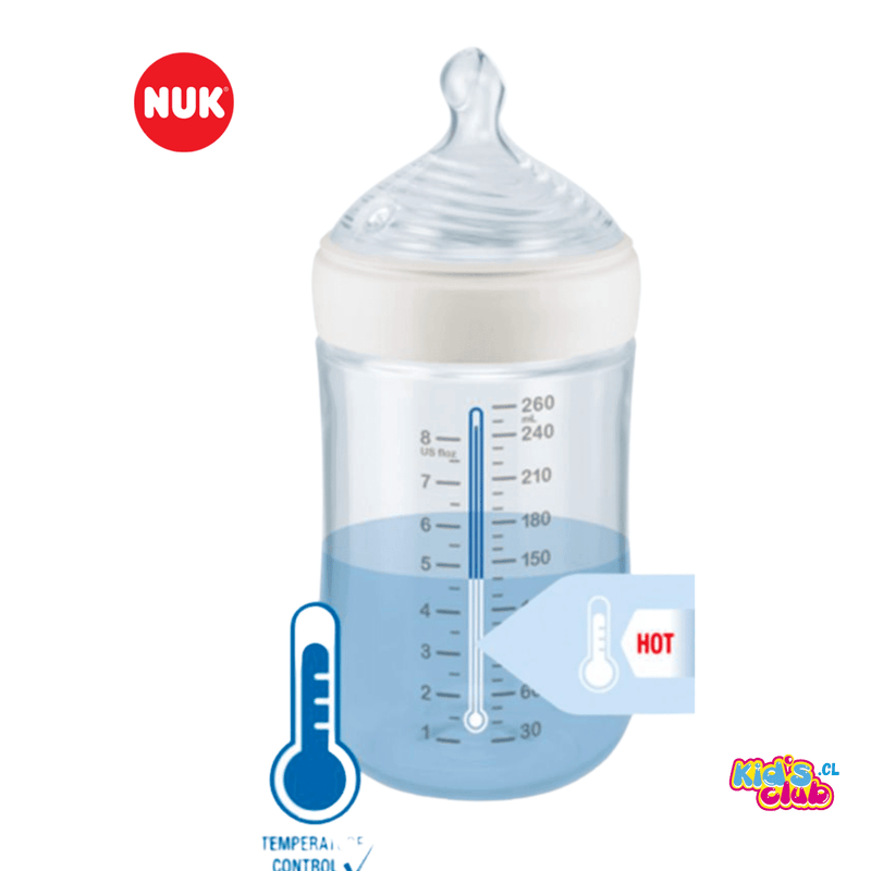 Mamadera Nature Sense con sensor de temperatura 150ml - KIDSCLUB Tienda ONLINE