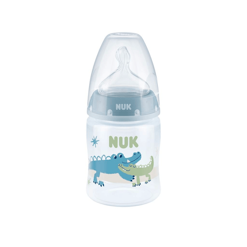 MAMADERA NUK FIRST CHOICE 150 ML CON SENSOR DE TEMPERATURA (Rosado y Azul) - KIDSCLUB Tienda ONLINE