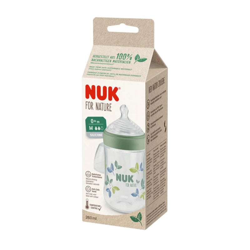 Mamadera Nuk For Nature Con Sensor De Temperatura 260ml - KIDSCLUB Tienda ONLINE