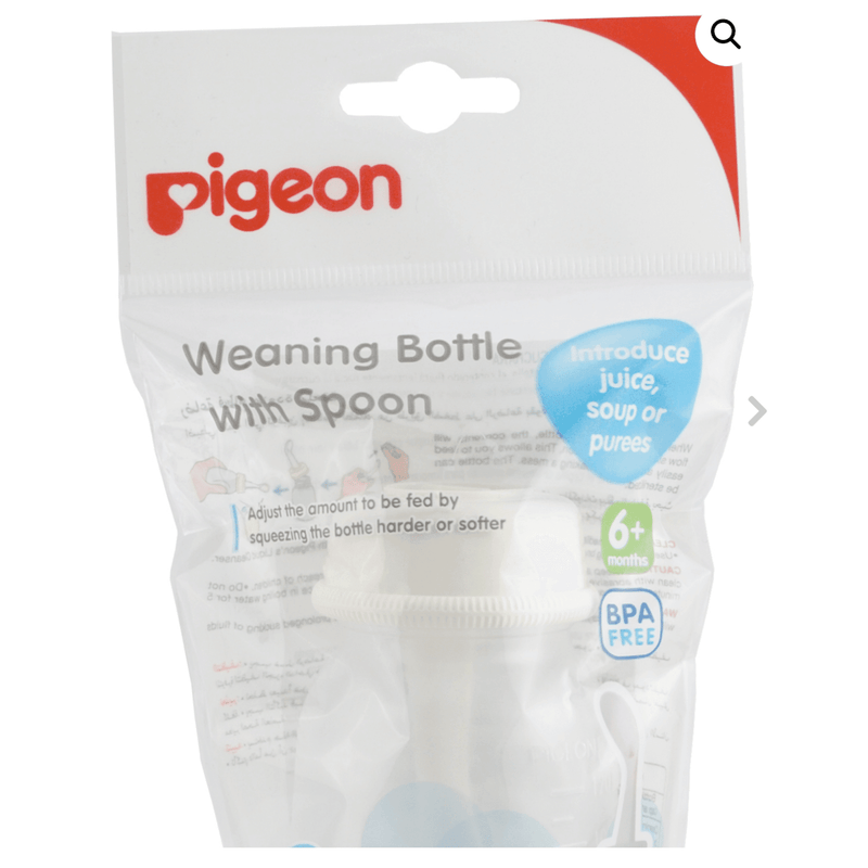 Mamadera PIGEON con Cuchara 120 ml y 240 ml - KIDSCLUB Tienda ONLINE