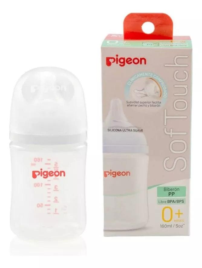 Mamadera Softouch Pp 160ml Color Blanco, Pigeon - KIDSCLUB Tienda ONLINE