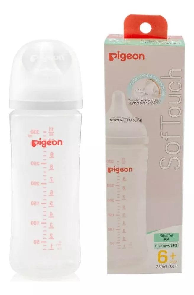 Mamadera Softouch Pp 330 Ml Color Blanco, Pigeon - KIDSCLUB Tienda ONLINE