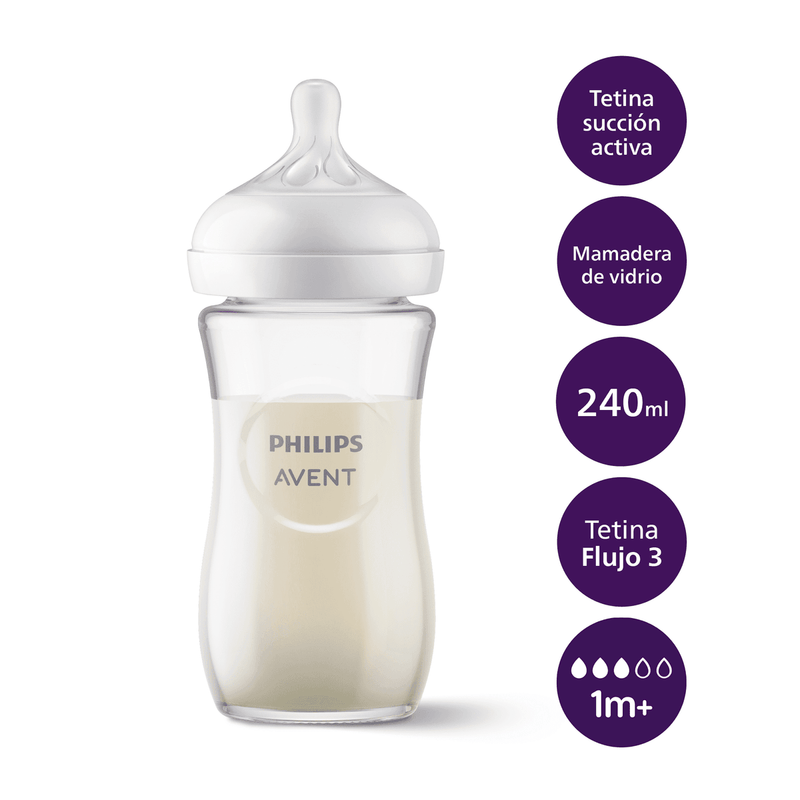 Mamadera Natural Response Philips SCY933/01 1m+ 240 Ml, Avent - KIDSCLUB Tienda ONLINE